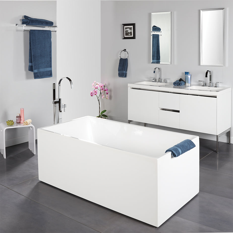 polished s steel vanity