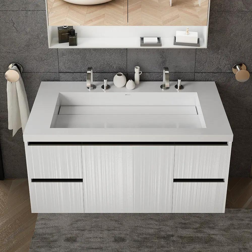 matte white vanity