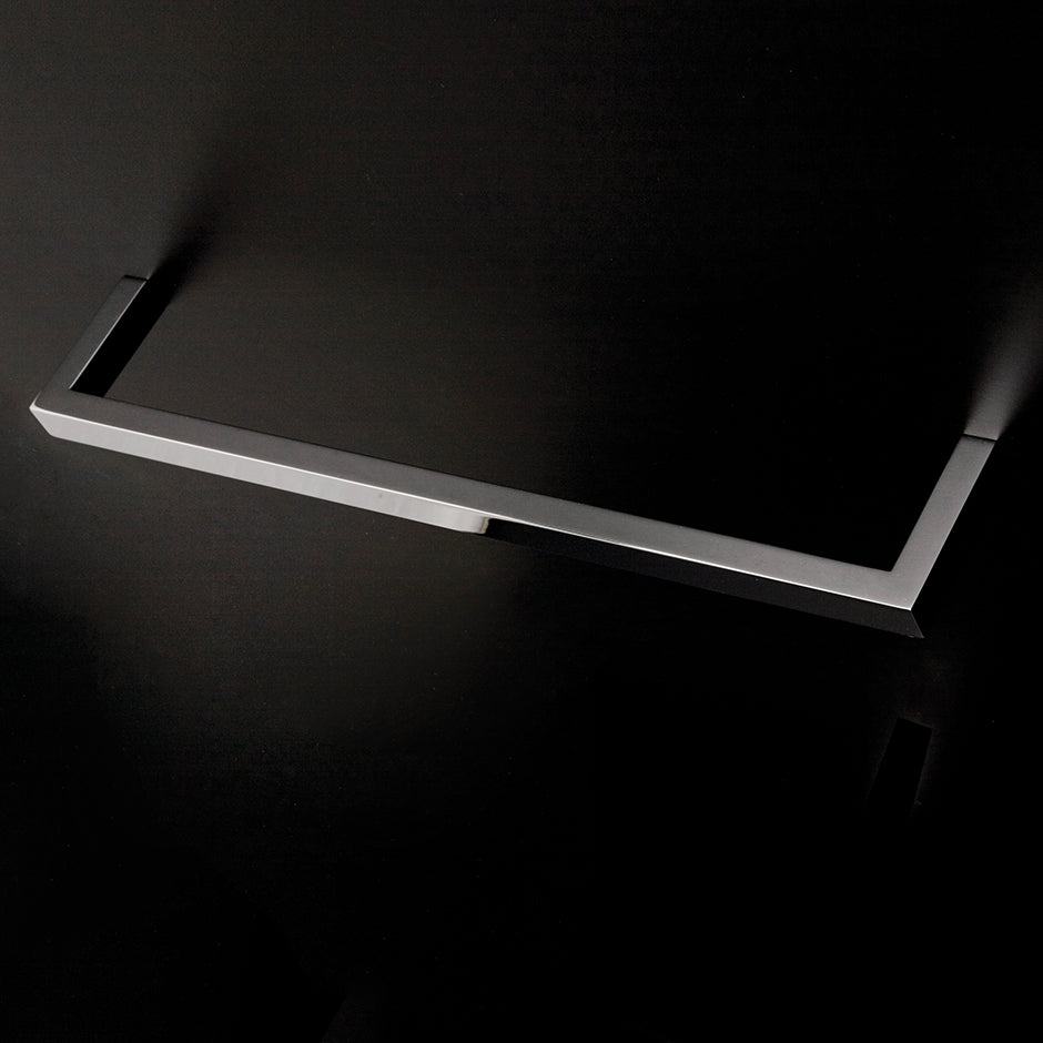 polished chrome towel bar