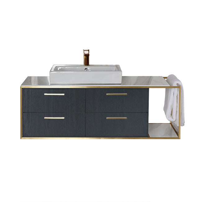 Lacava Linea 48" Wall Mount Under Counter Vanity - Left