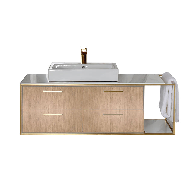 Lacava Linea 48" Wall Mount Under Counter Vanity - Left