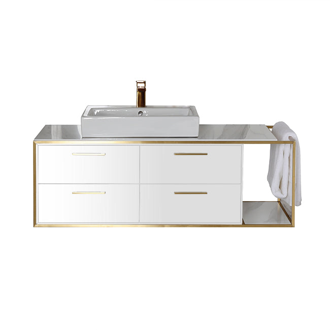Lacava Linea 48" Wall Mount Under Counter Vanity - Left