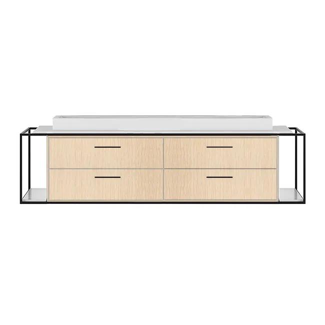 Lacava Linea 72" Wall Mount Under Counter Vanity by Lacava