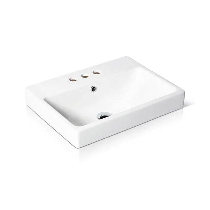 white bathroom sink
