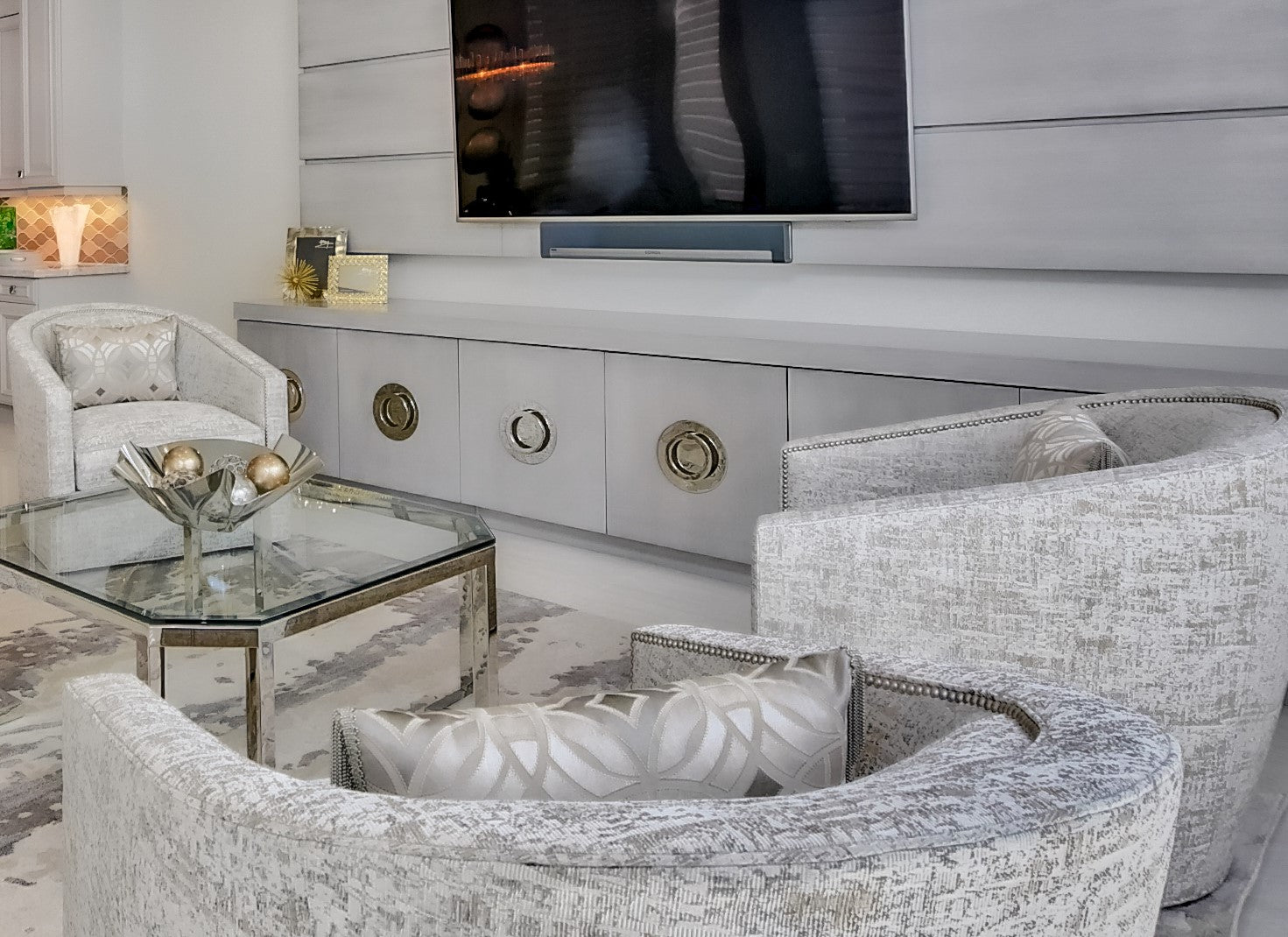 polished nickel pull