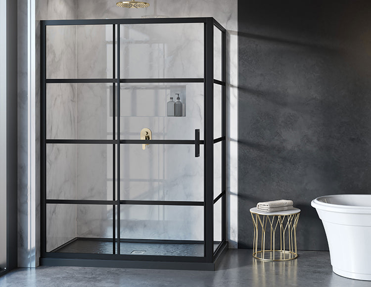 matte black shower door