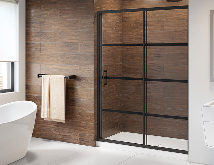 matte black shower door