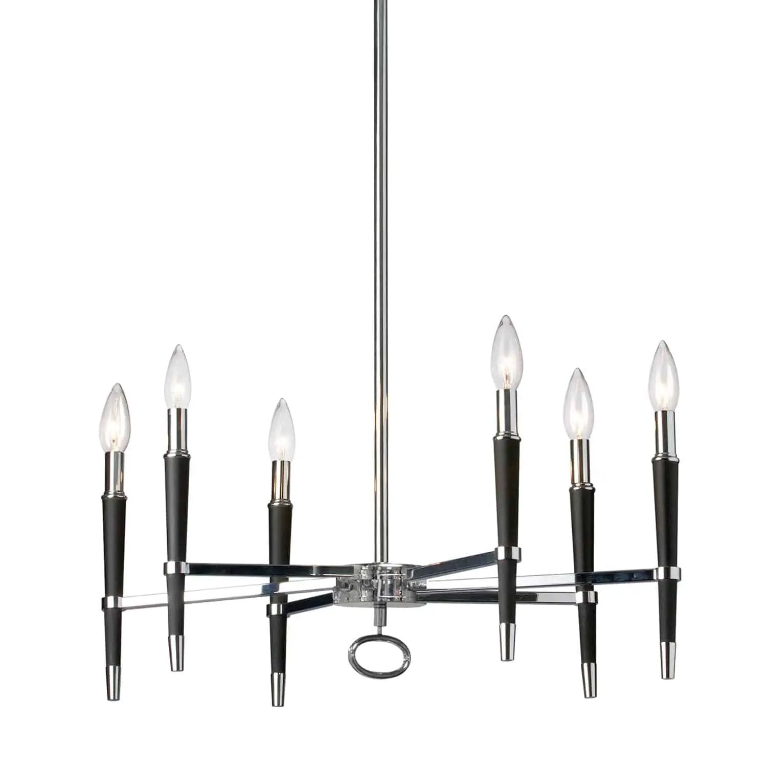 polished chrome chandeliers