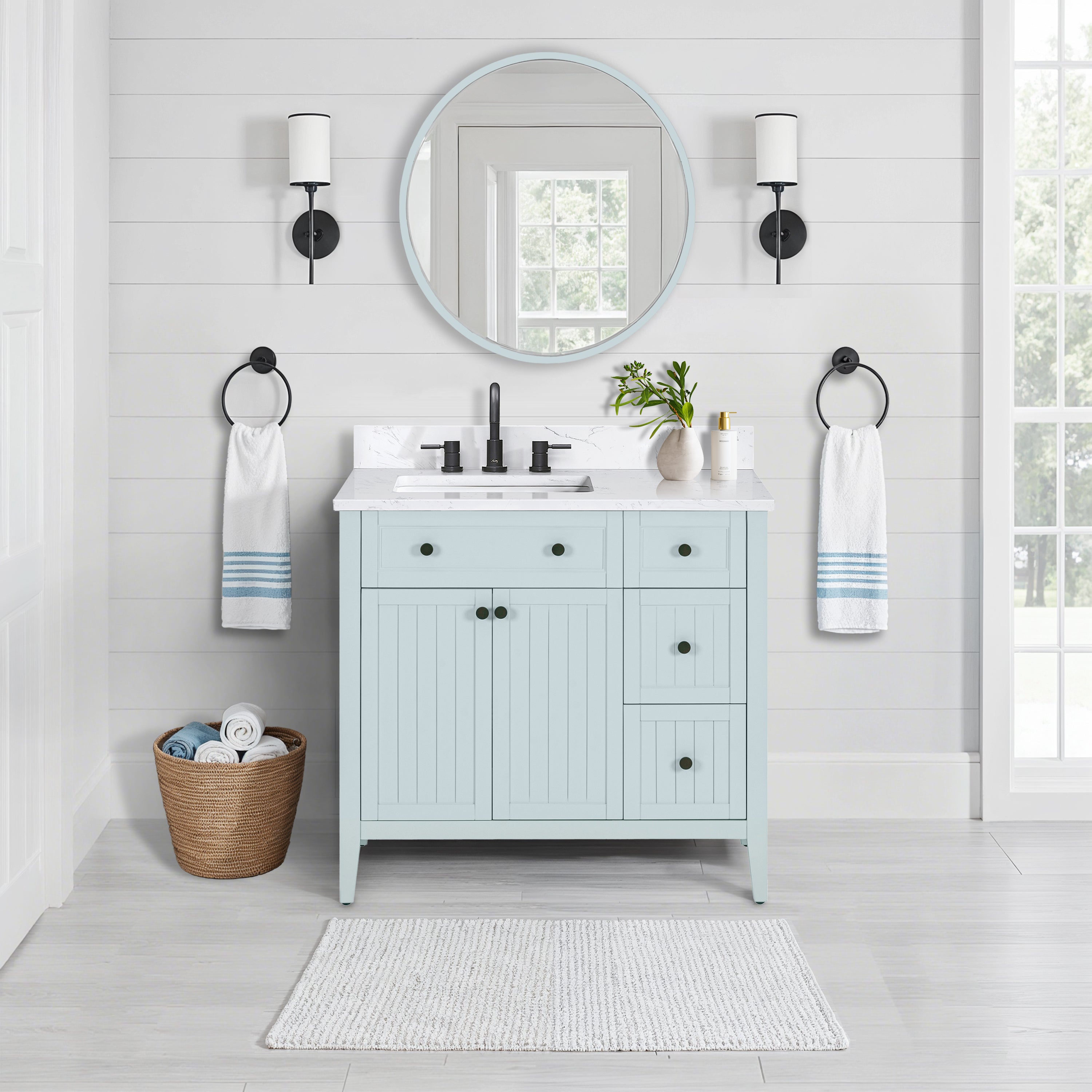 ice blue vanity set