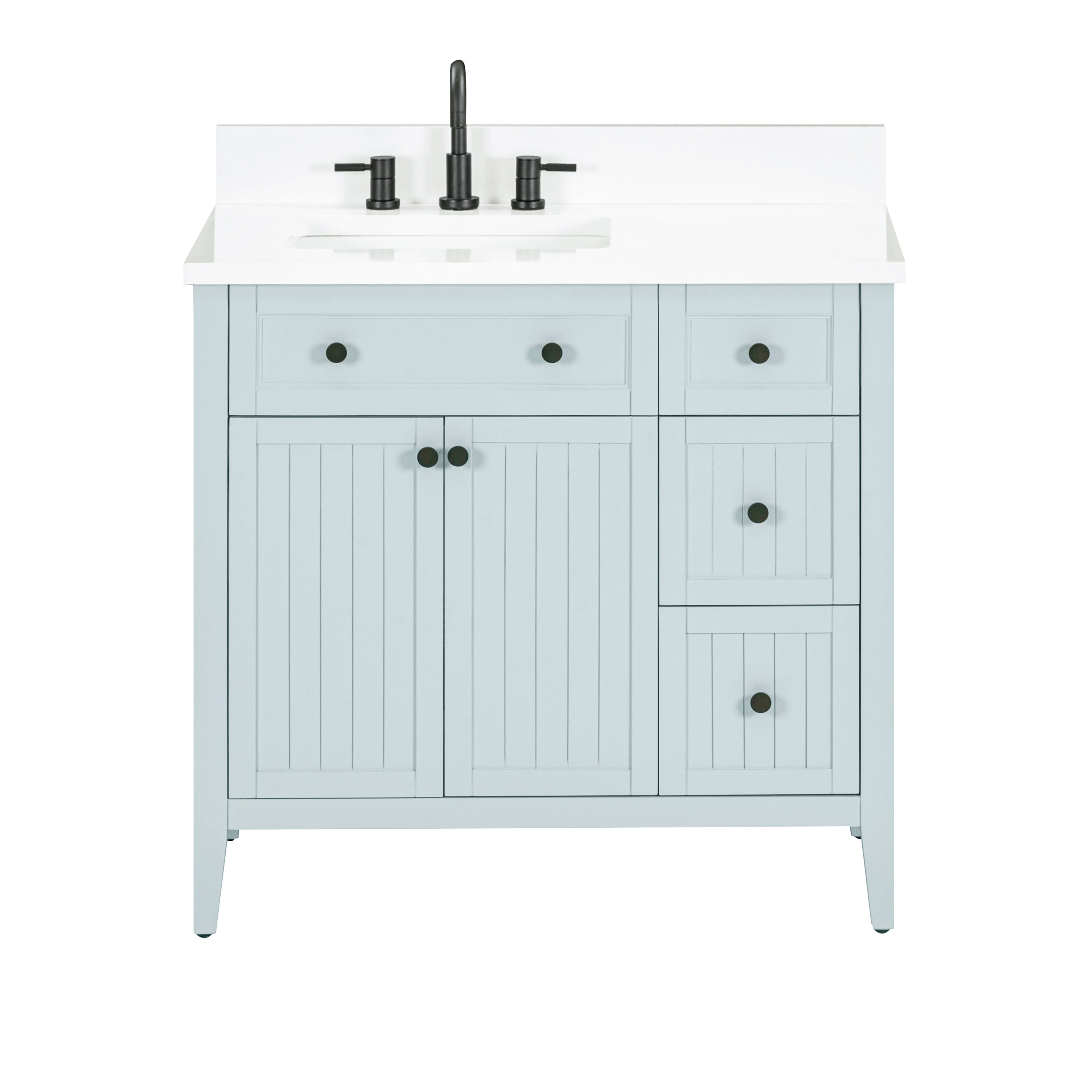 Avanity Layla 37 in. Single Sink Bathroom Vanity Set in Ice Blue