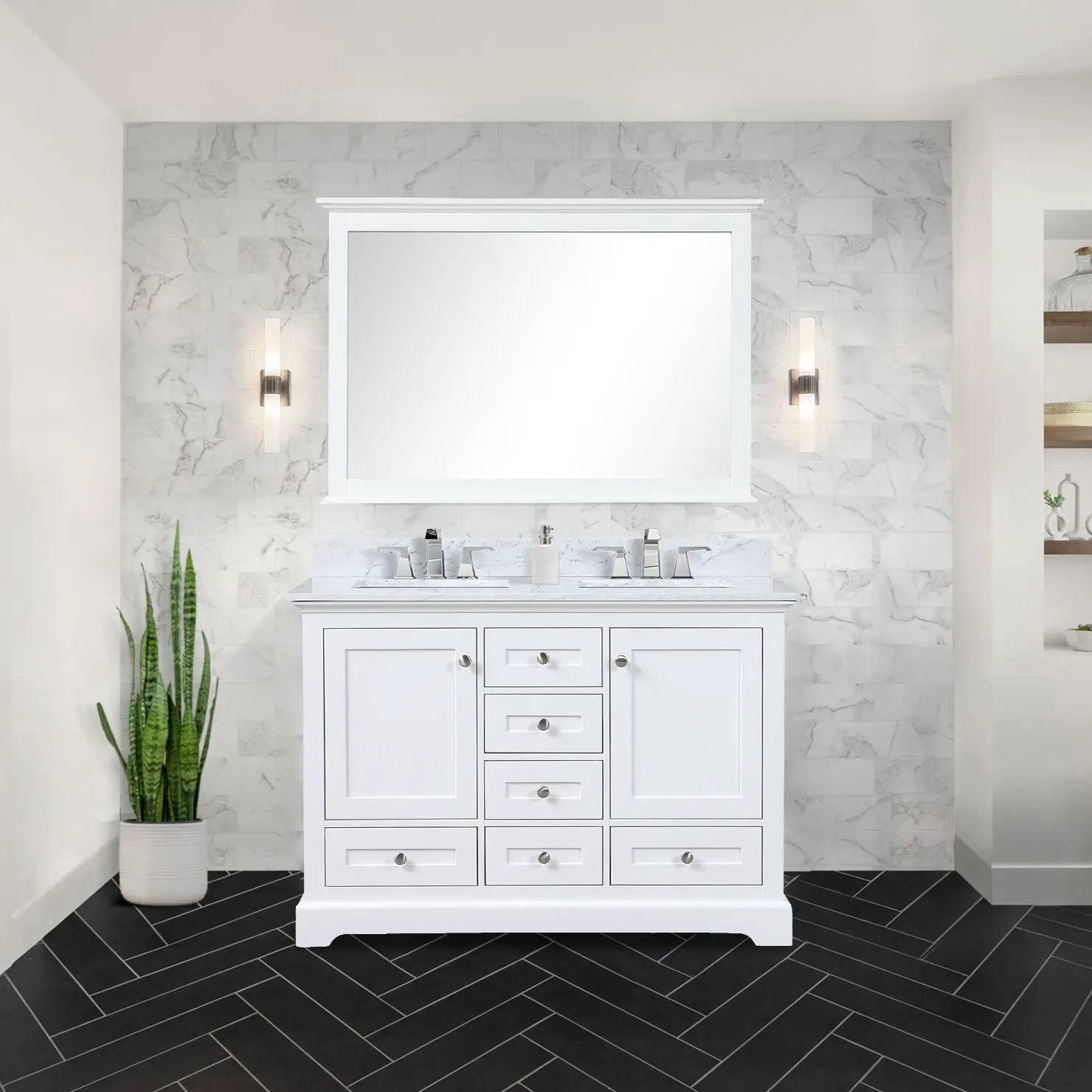 white vanity