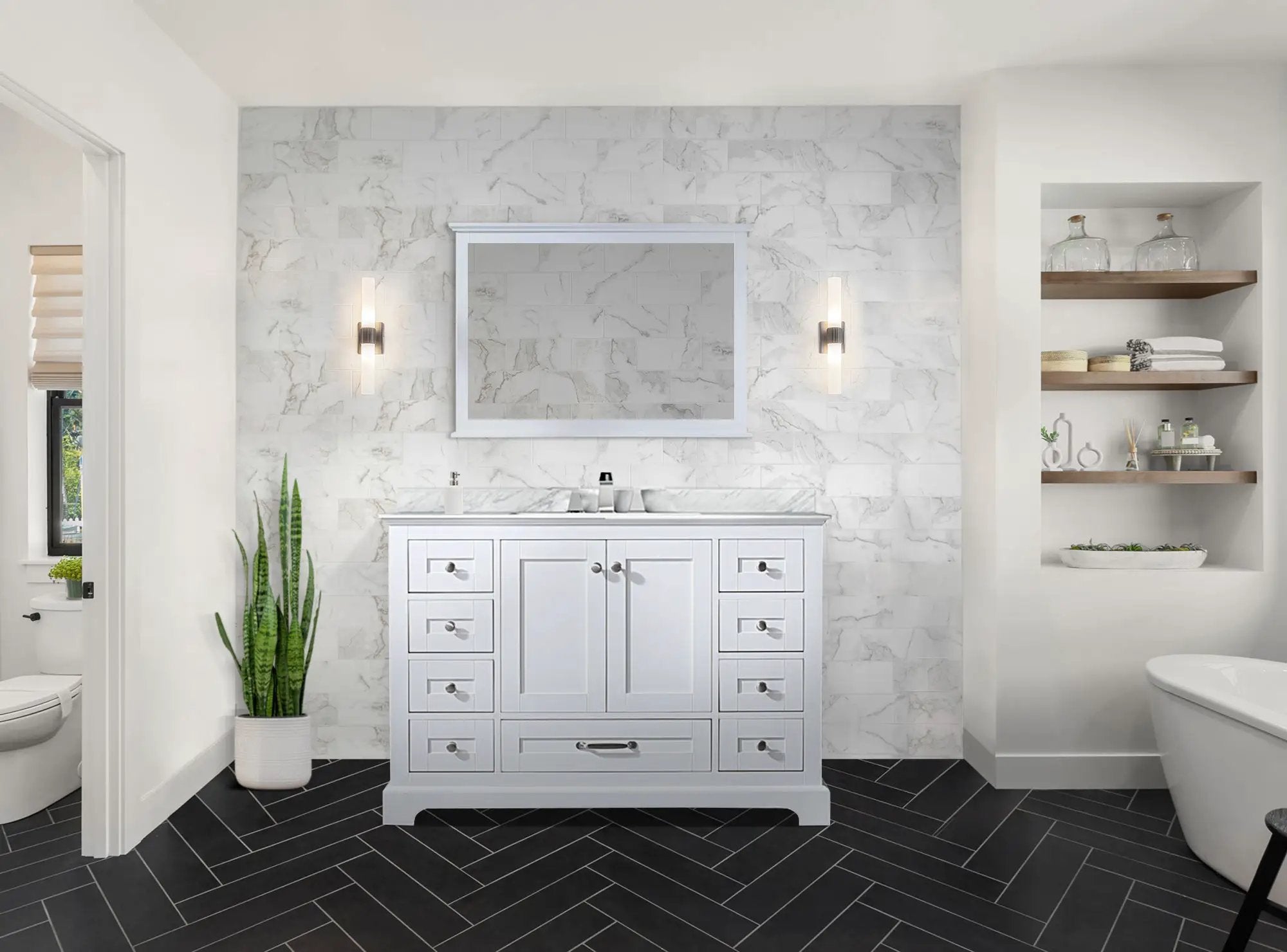 white vanity