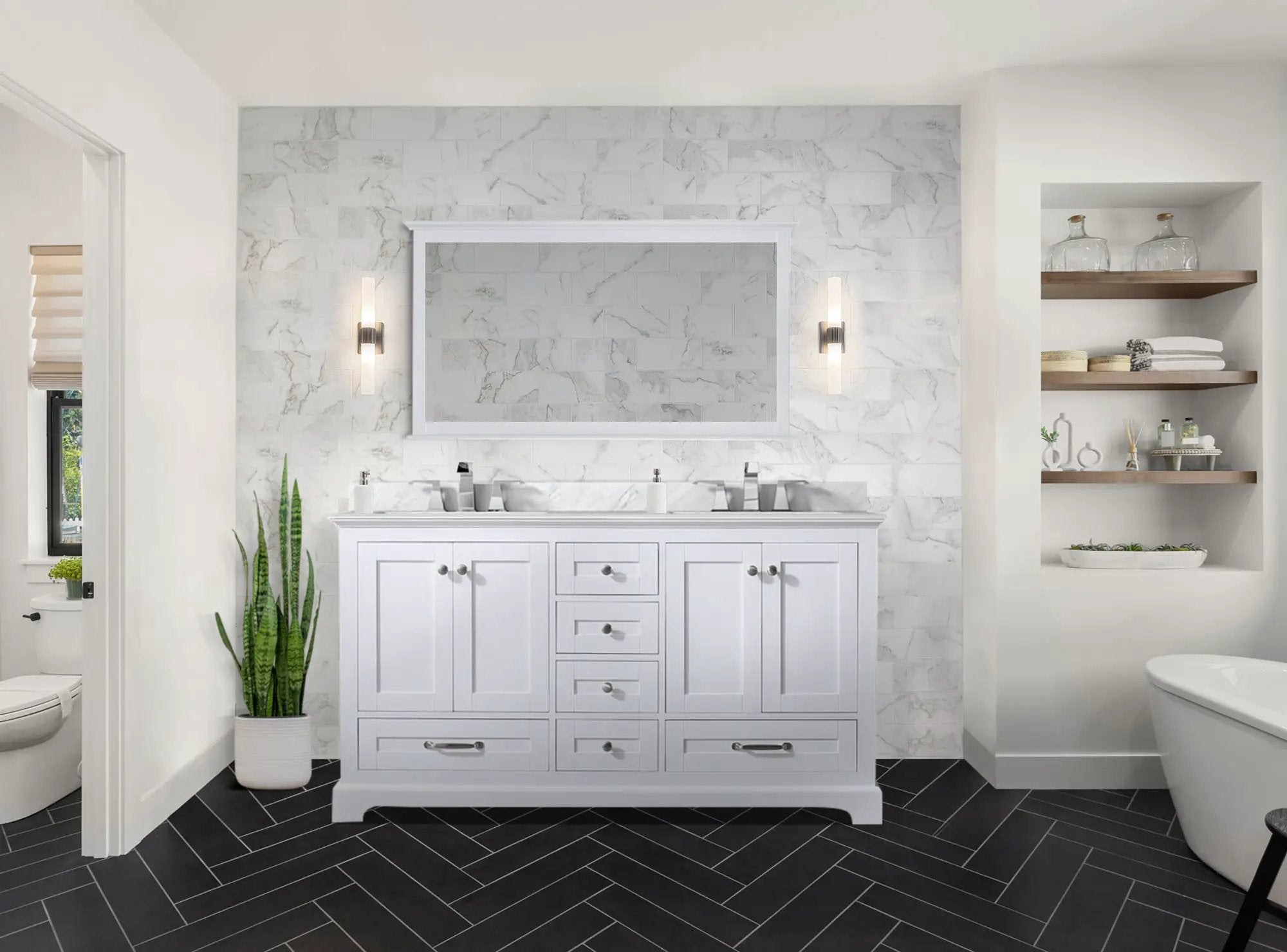 white vanity