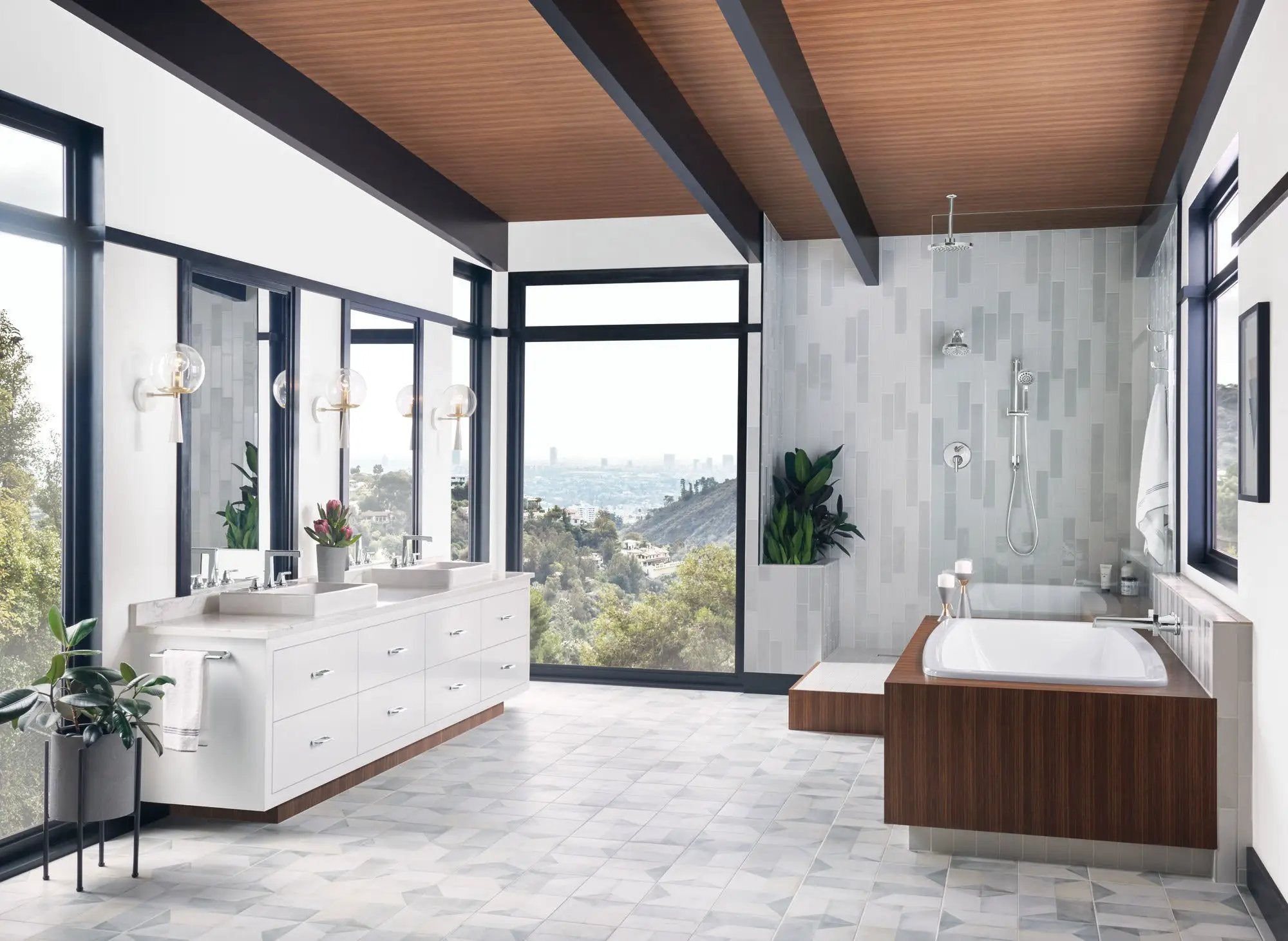 chrome shower head