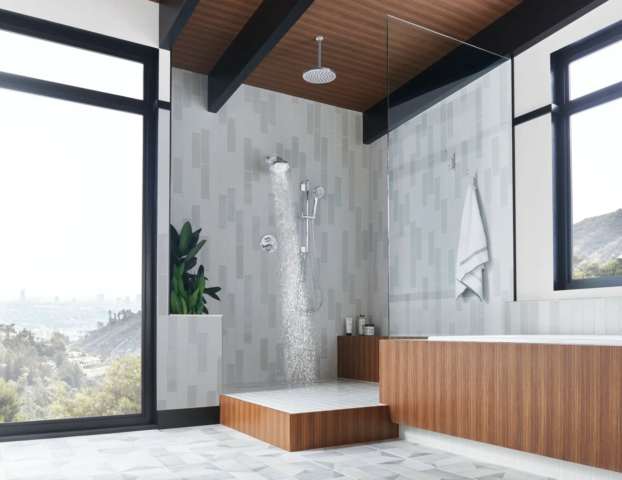 chrome shower head