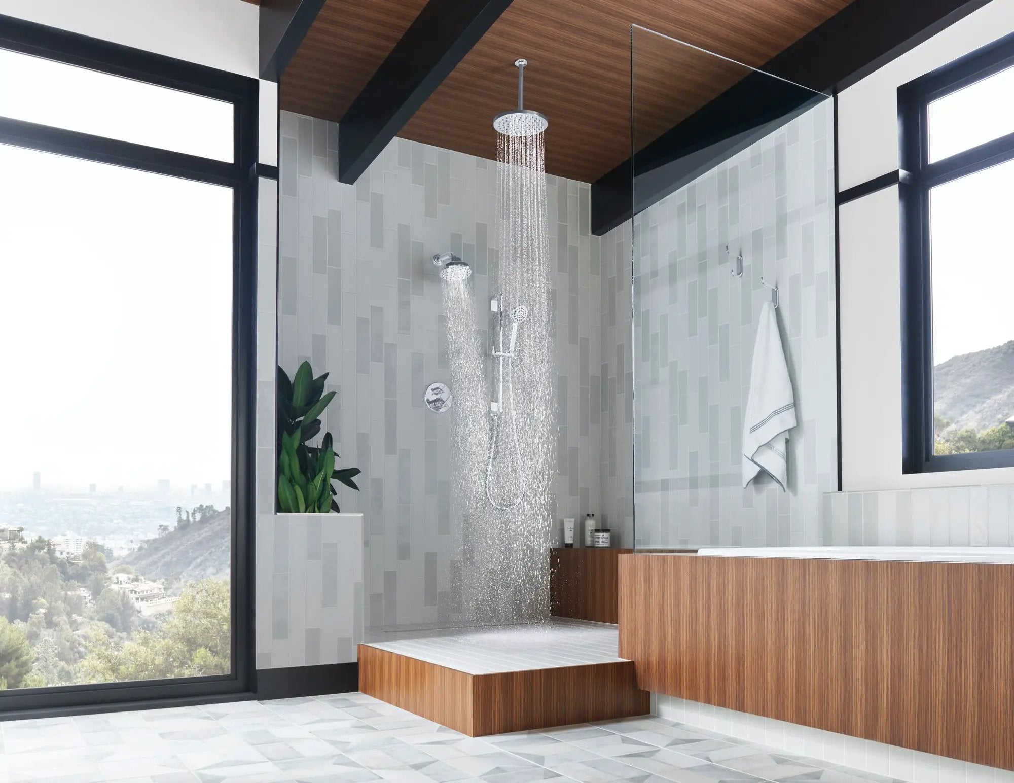 chrome showerhead