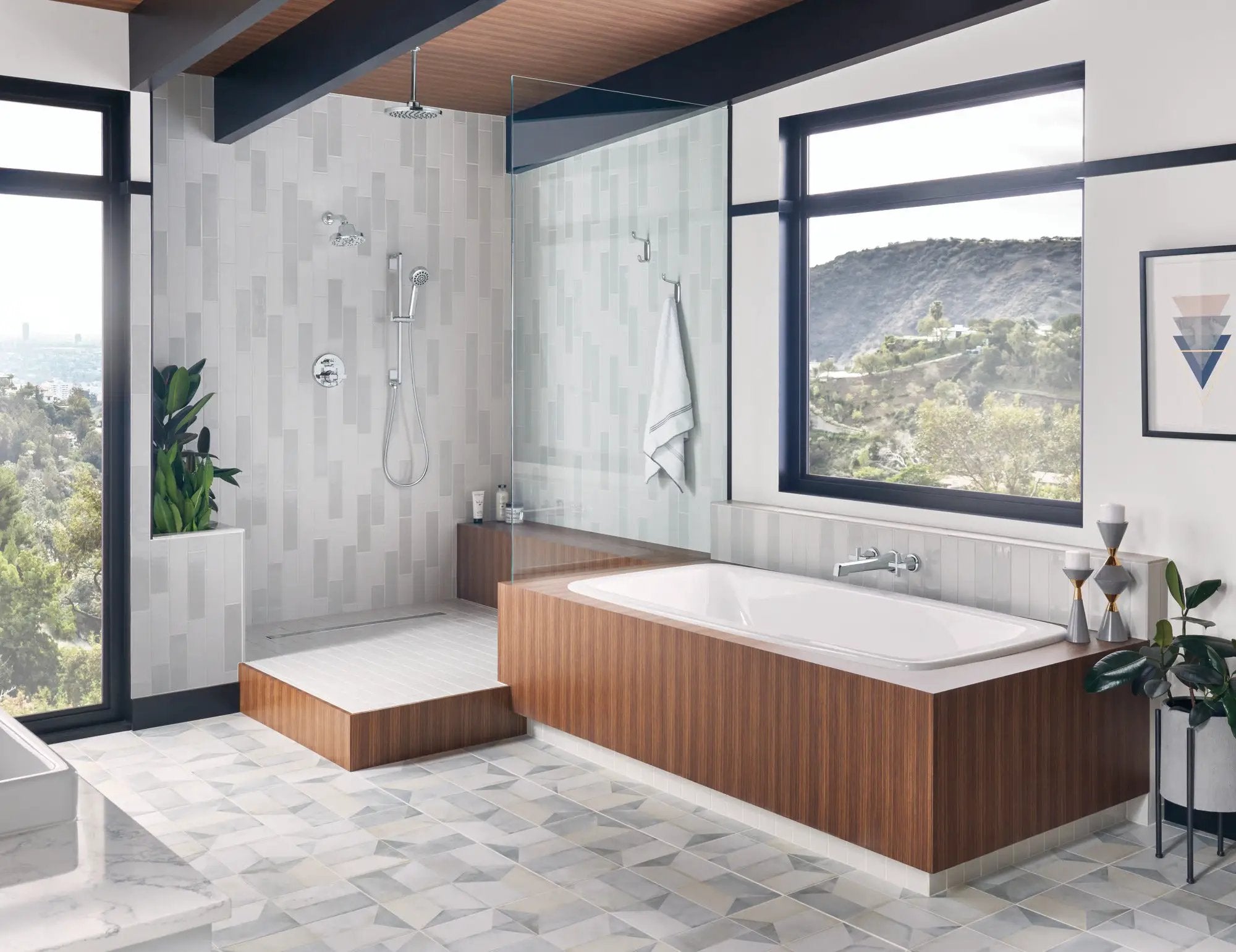 chrome shower head