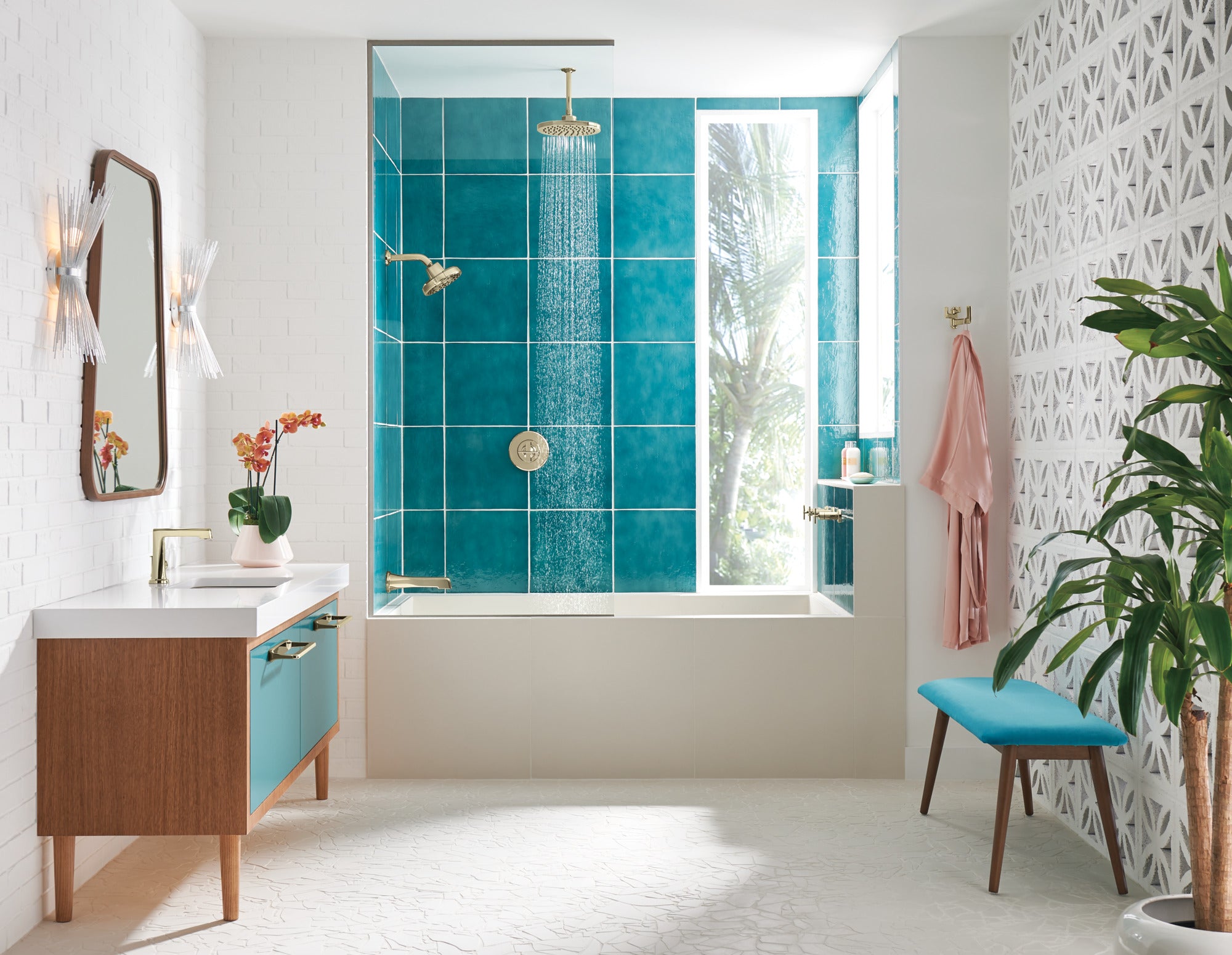 polished nickel showerhead