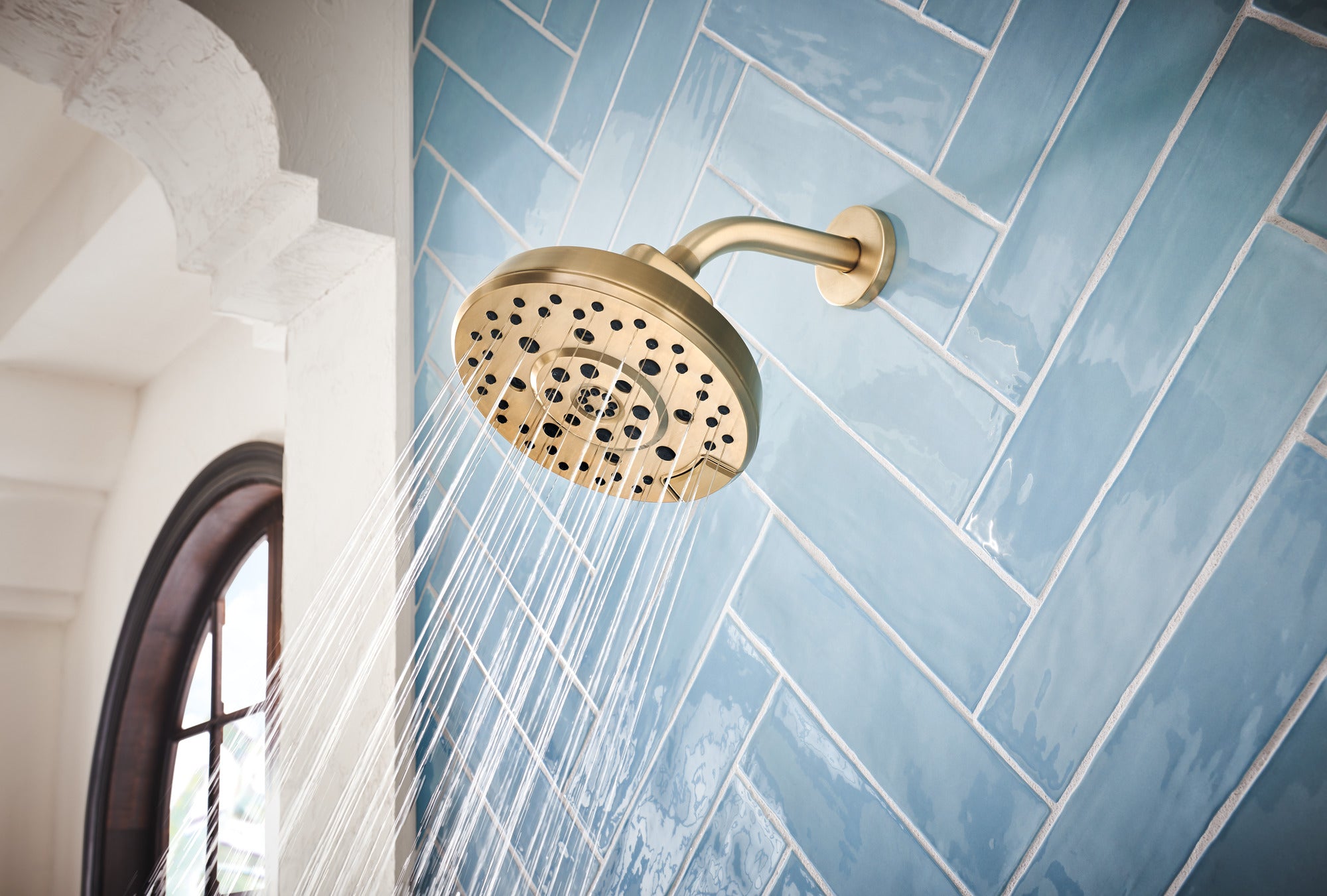 luxe gold showerhead