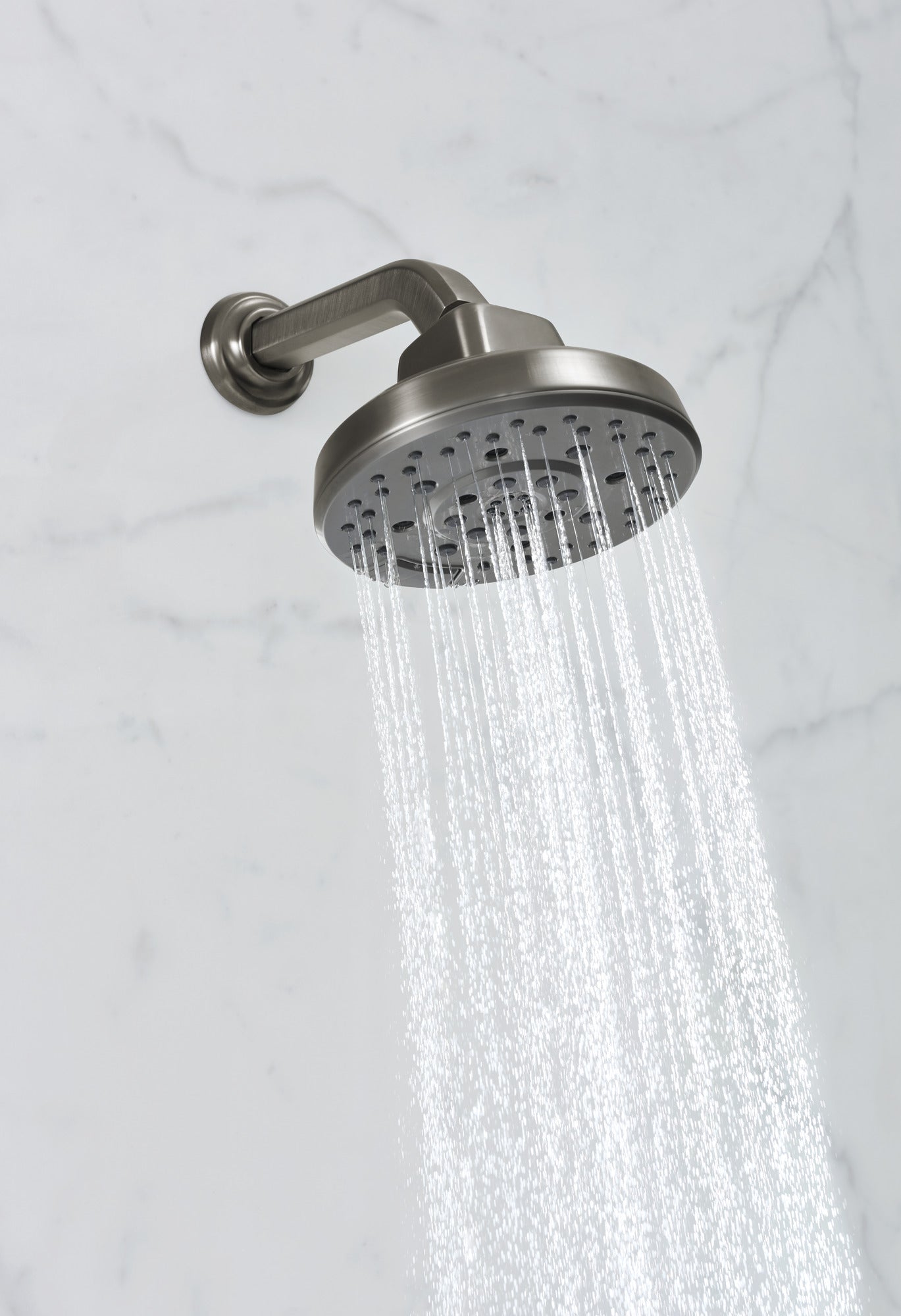 luxe steel showerhead