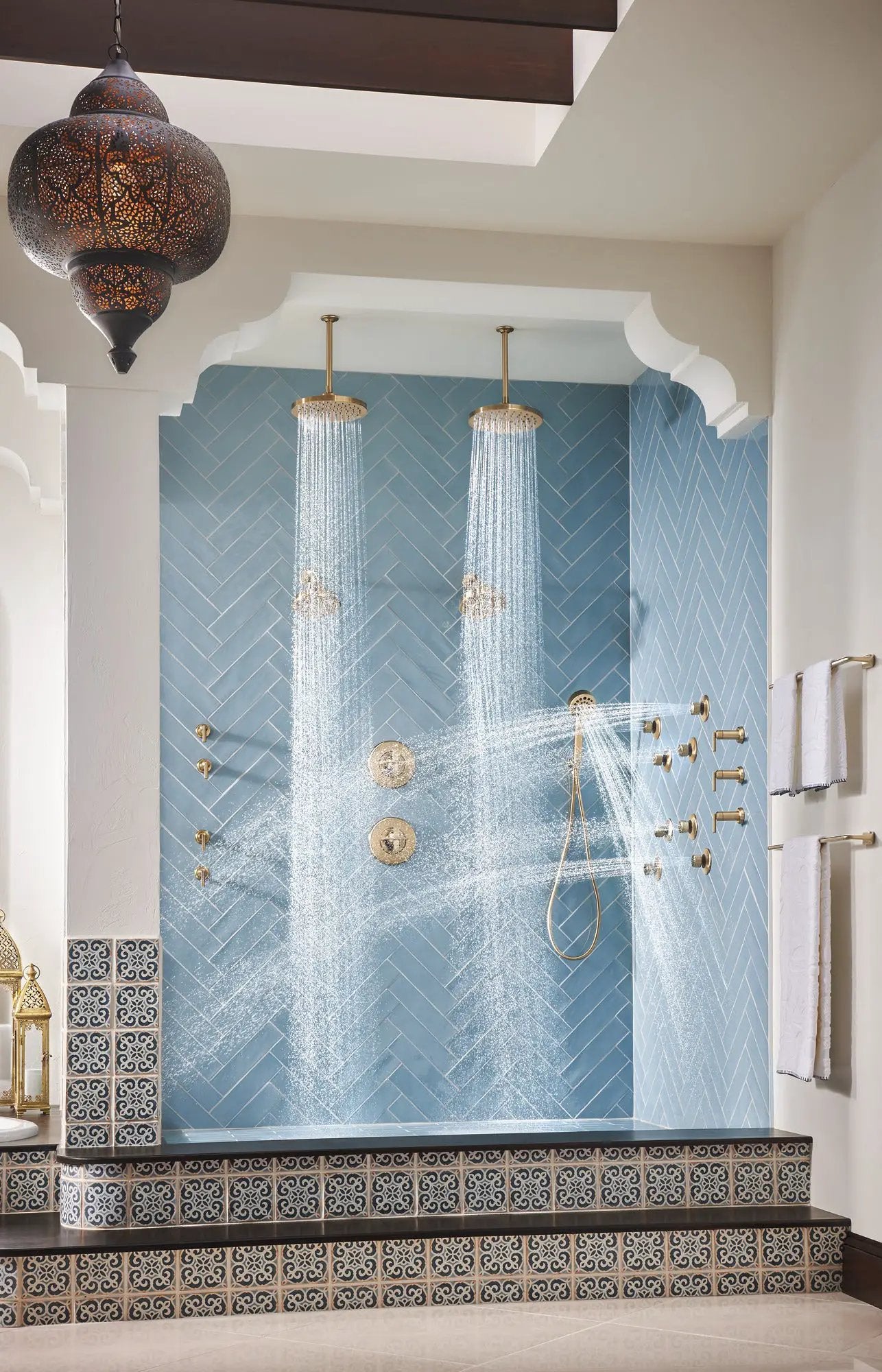 luxe gold shower head