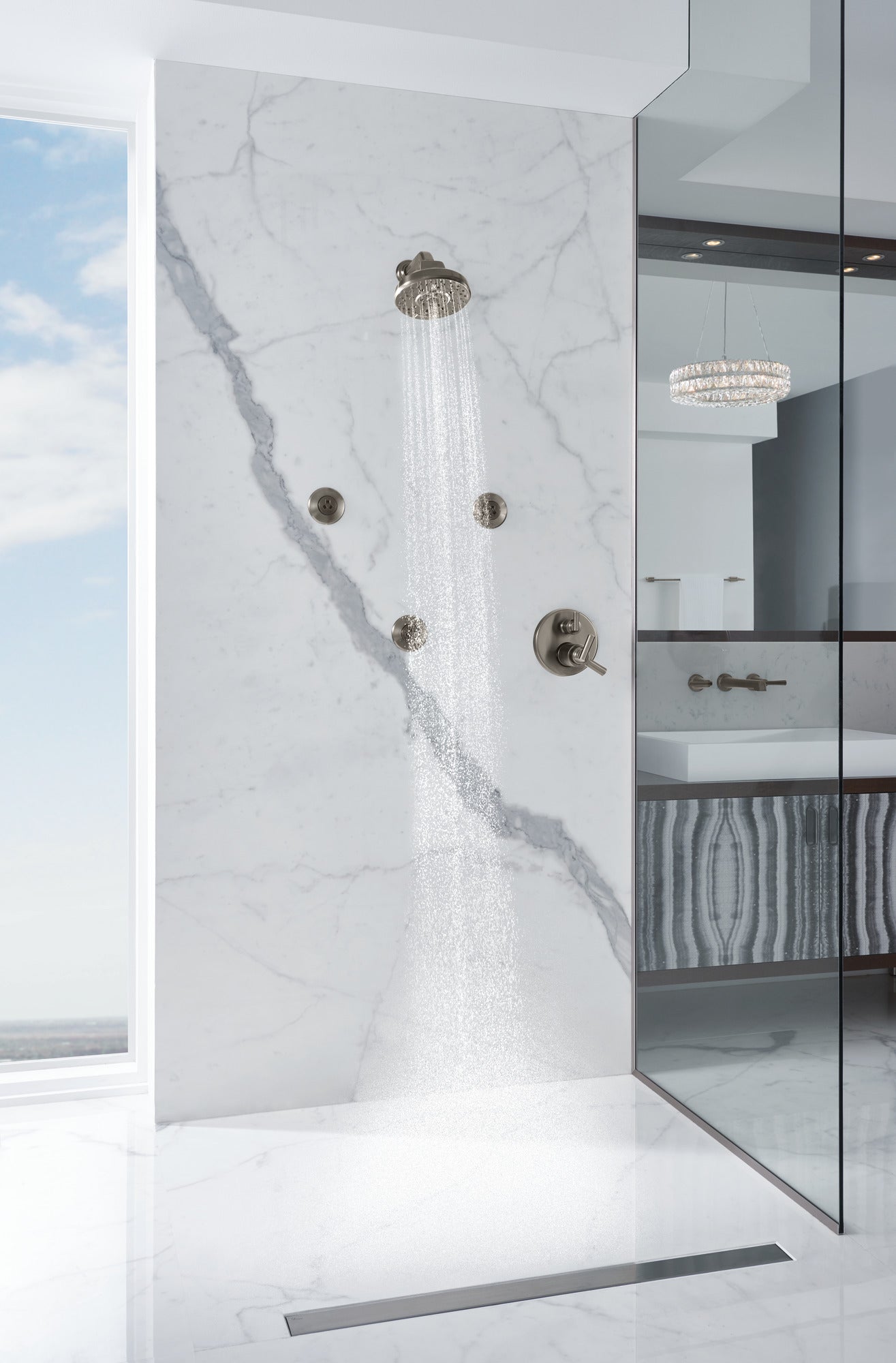 luxe steel diverter trim