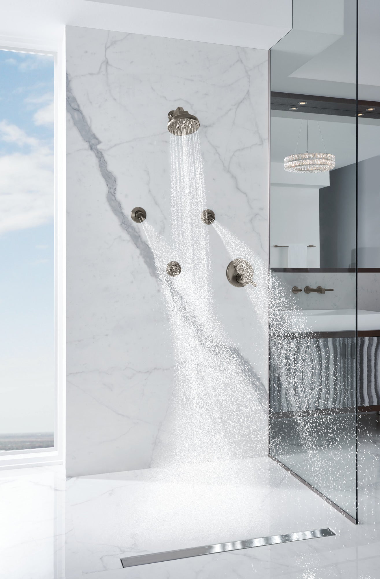 luxe steel towel bar