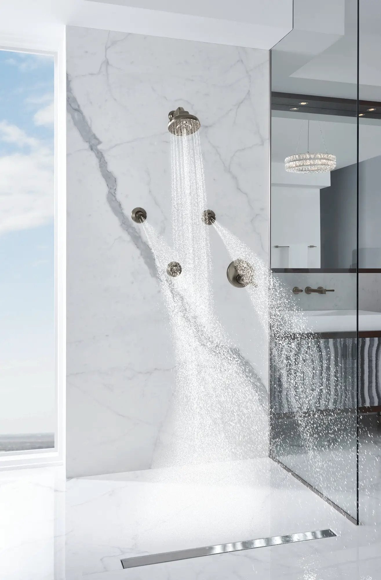 luxe steel diverter trim
