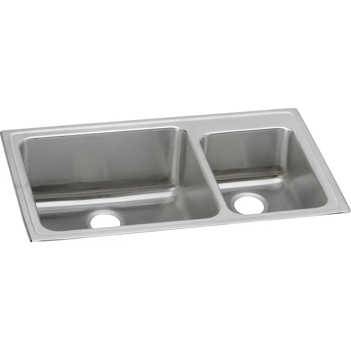 lustrous satin double bowl drop-in sink
