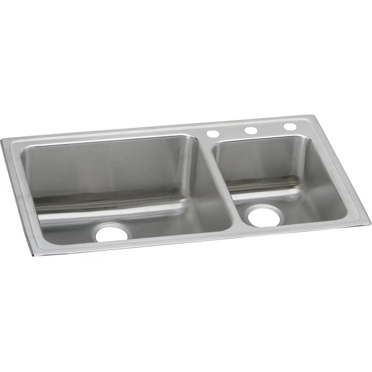 Elkay Lustertone Classic 37" x 22" x 10" 60/40 Double Bowl Drop-in Sink by Elkay