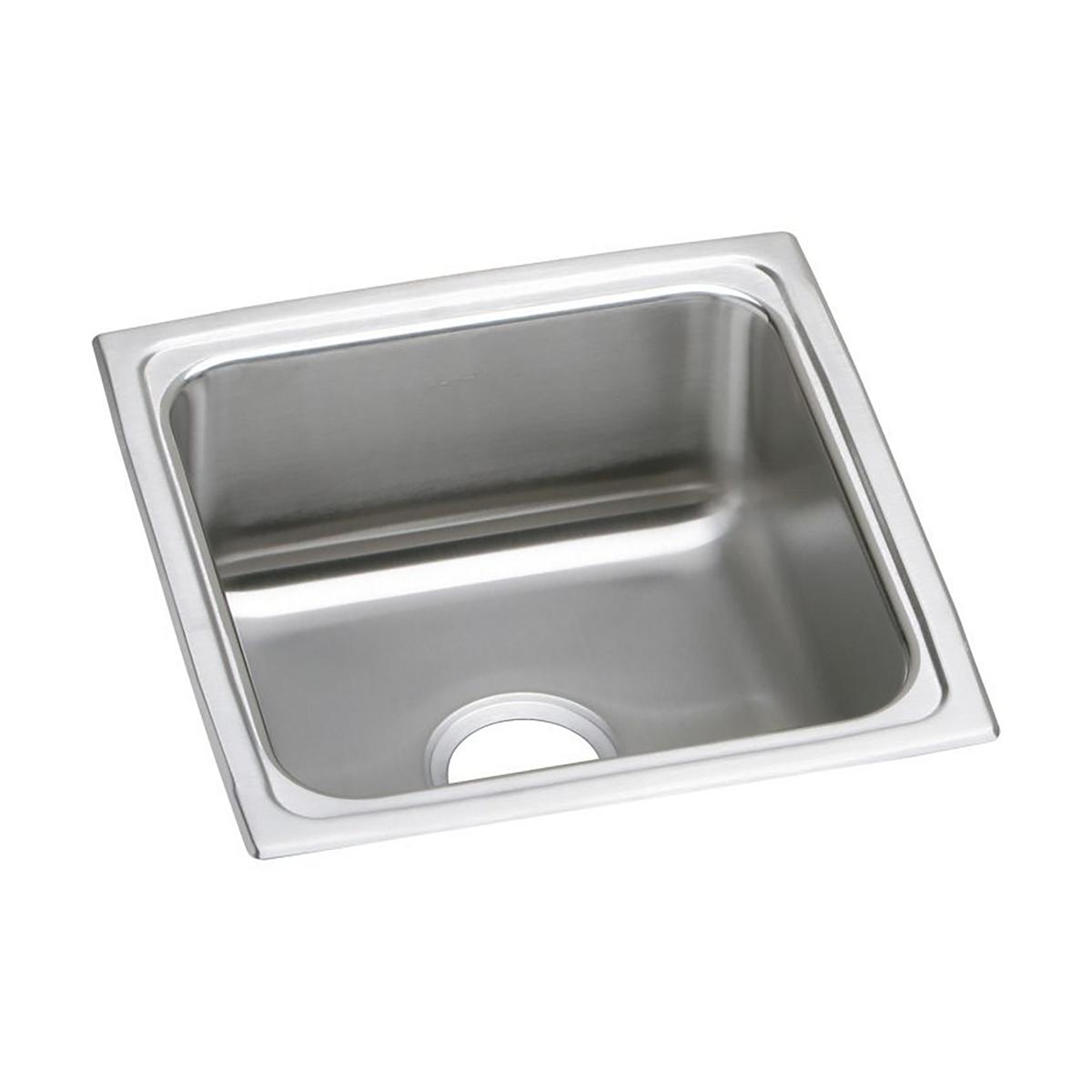 lustrous satin single bowl drop-in sink
