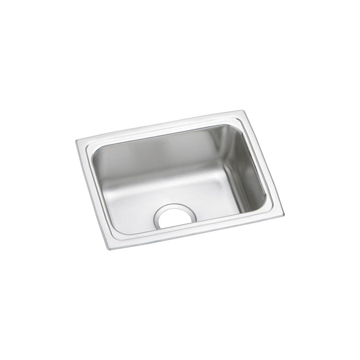 lustrous satin single bowl drop-in sink