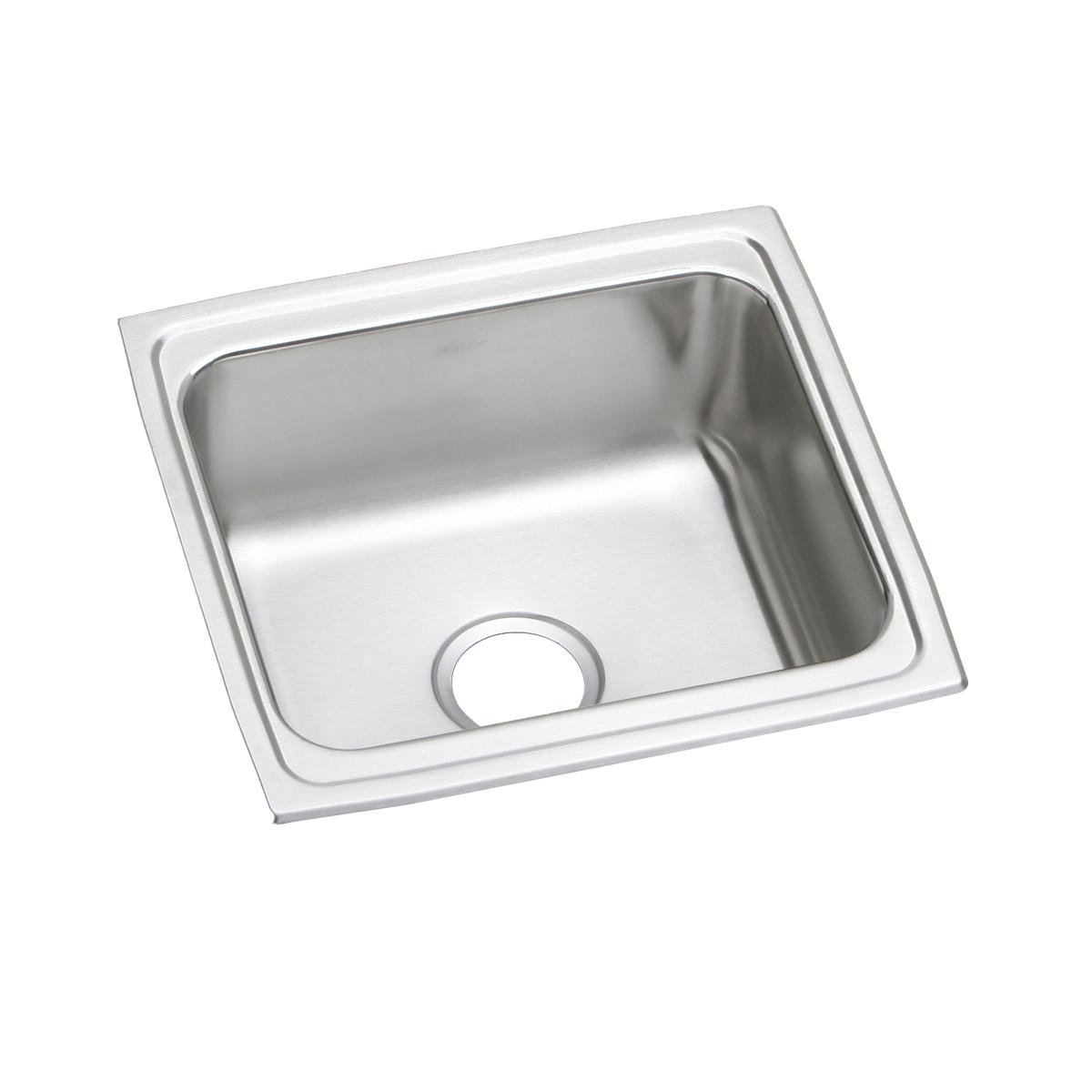lustrous satin single bowl drop-in sink