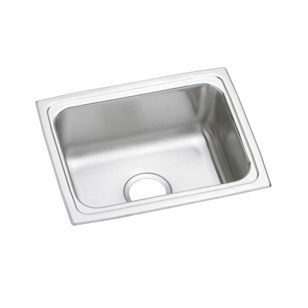 lustrous satin single bowl drop-in sink