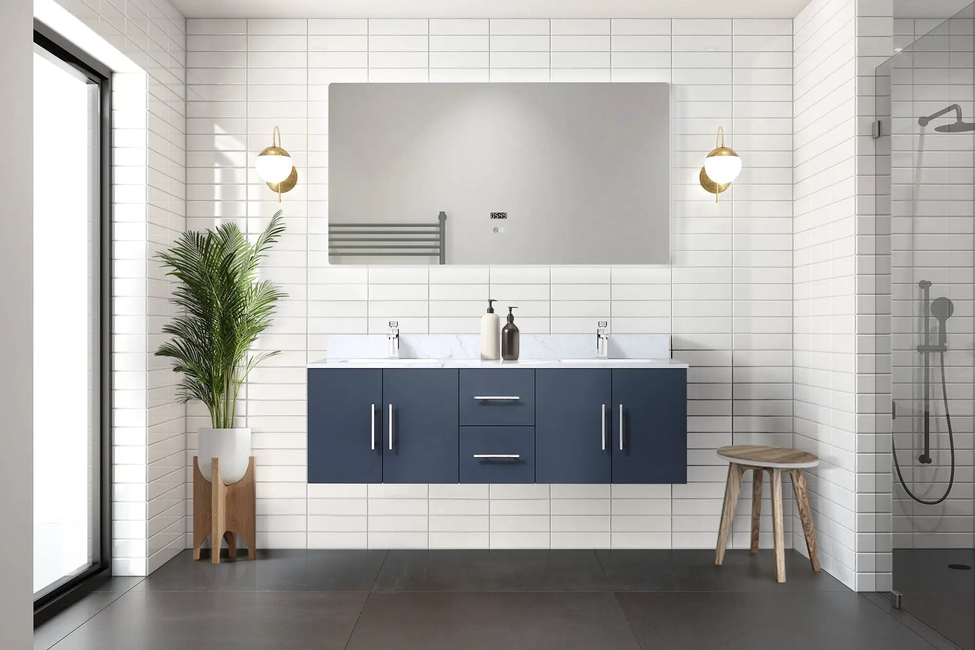navy blue vanity