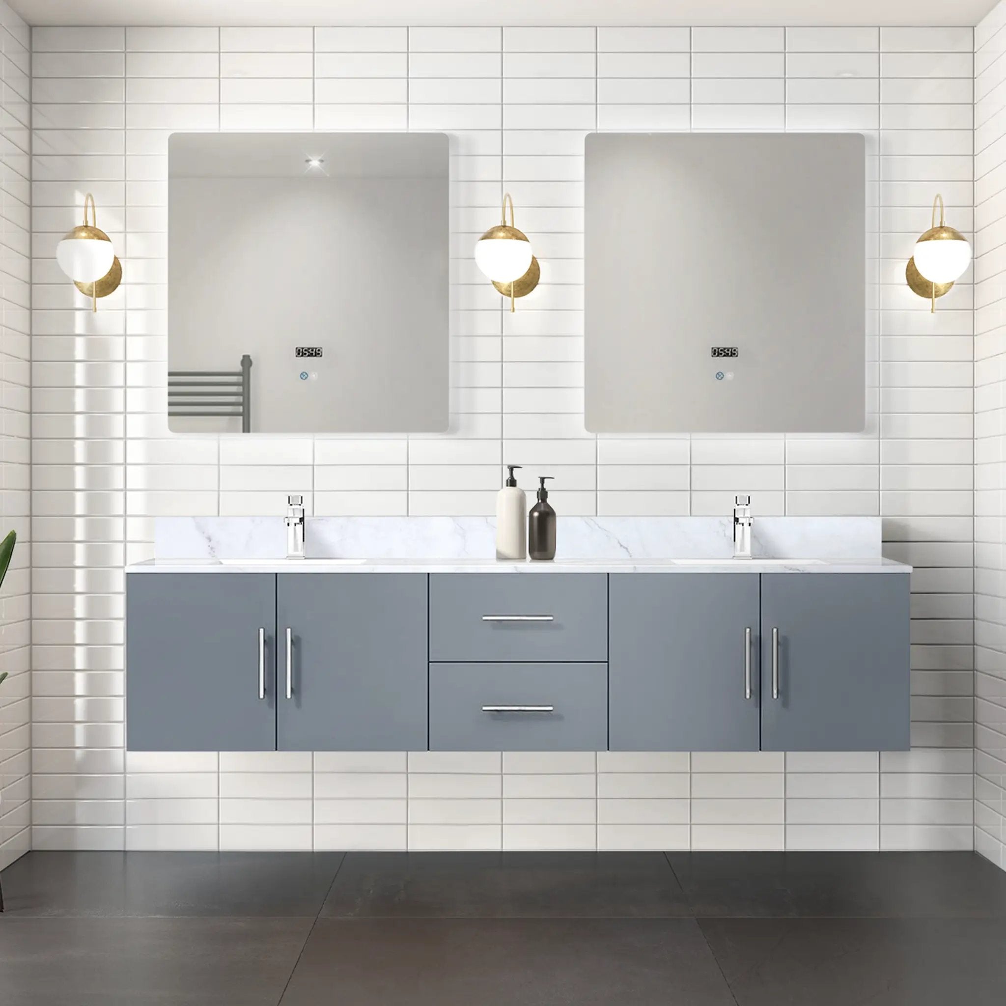 dark grey vanity