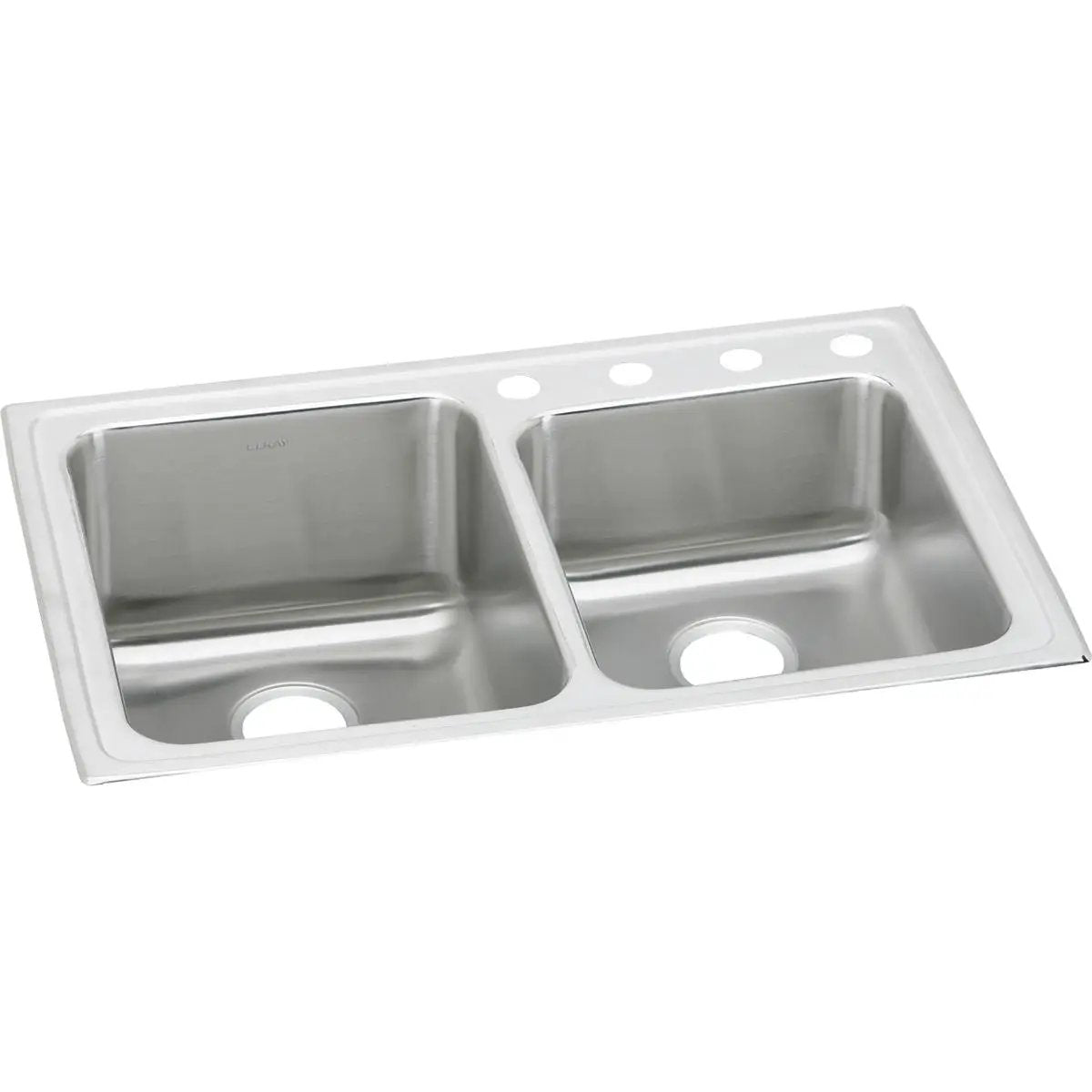 Elkay Lustertone Classic 33" x 22" x 10" Offset Double Bowl Drop-in Sink by Elkay