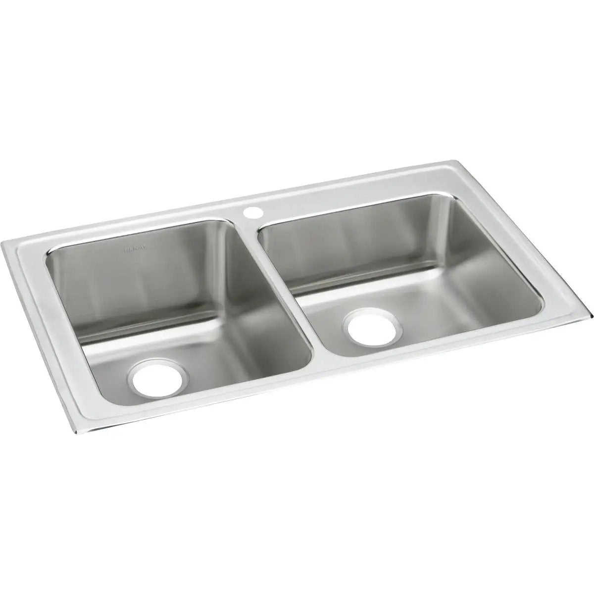 Elkay Lustertone Classic 37" x 22" x 10" S2-Hole Offset Double Bowl Drop-in Sink by Elkay