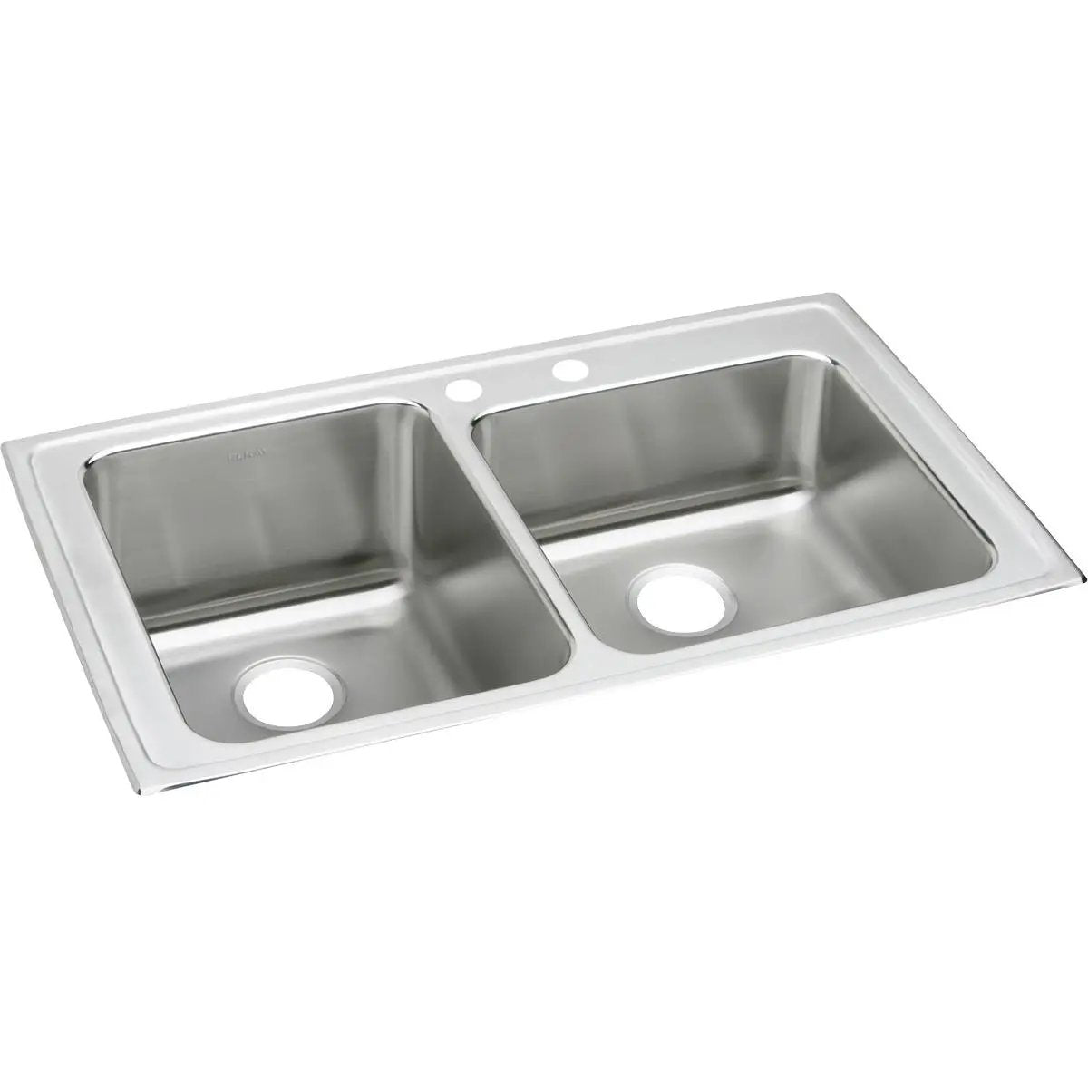 Elkay Lustertone Classic 37" x 22" x 10" Offset Double Bowl Drop-in Sink by Elkay