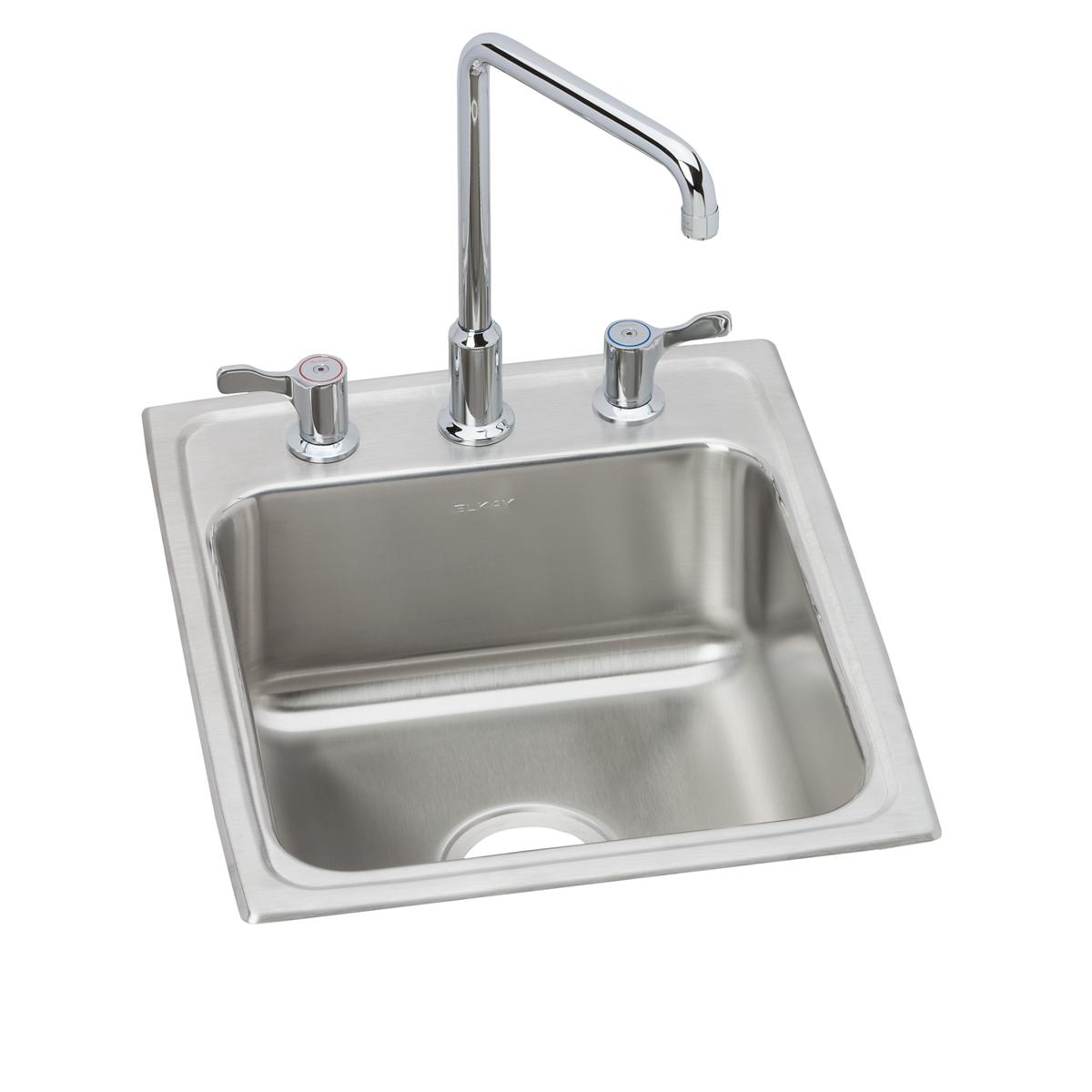 lustrous satin single bowl drop-in bathroom sink