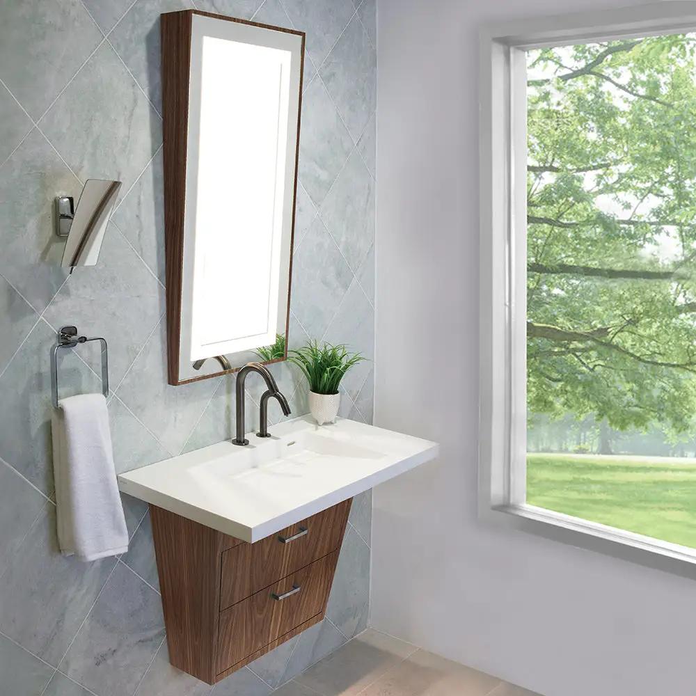 natural walnut vanity