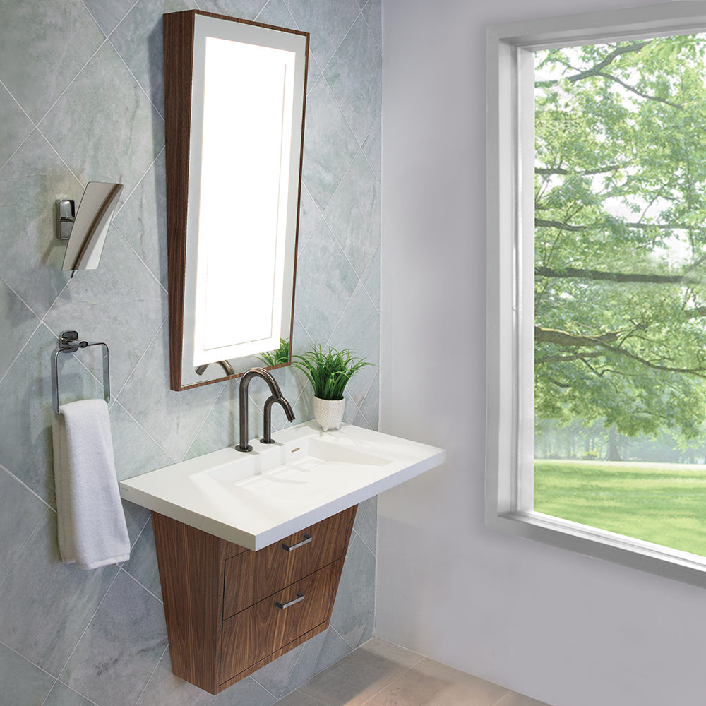 natural walnut vanity