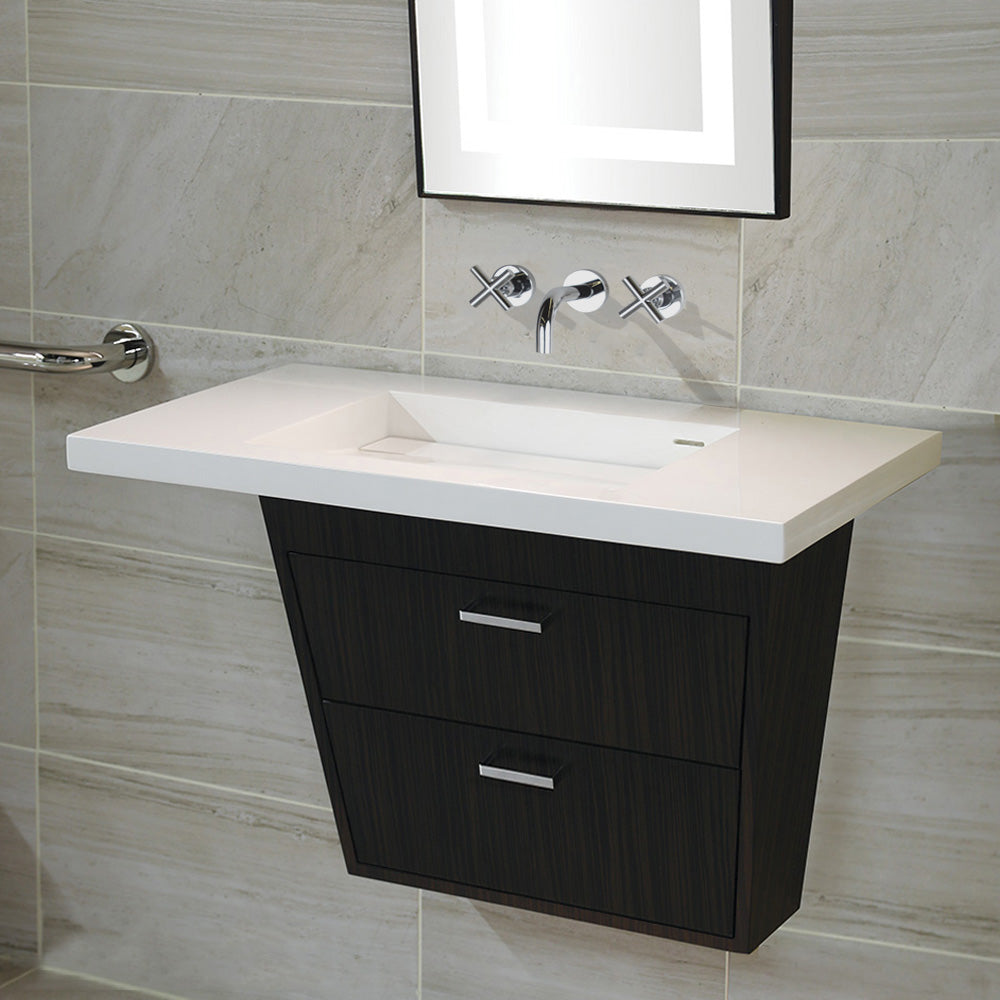 gray zebra vanity