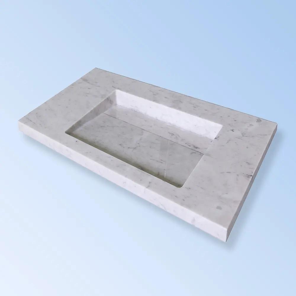 Lacava Libera 34" Wall-Mount or Vanity Top Stone Bathroom Sink with Preinstalled Concealed Drain by Lacava