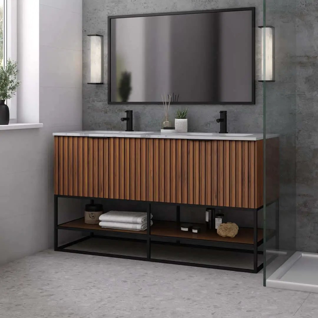 carrara marble vanity