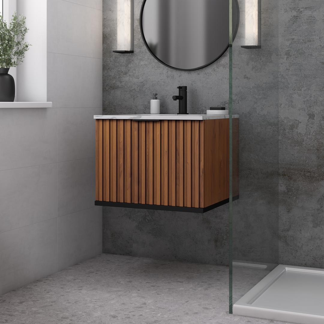 carrara marble vanity