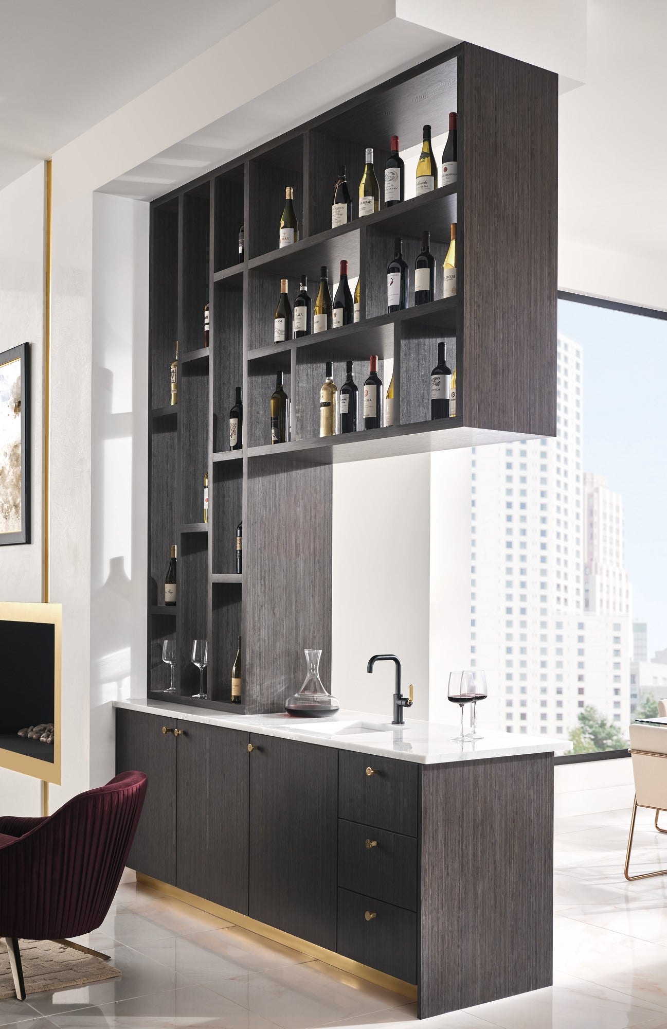 luxe gold bar faucet