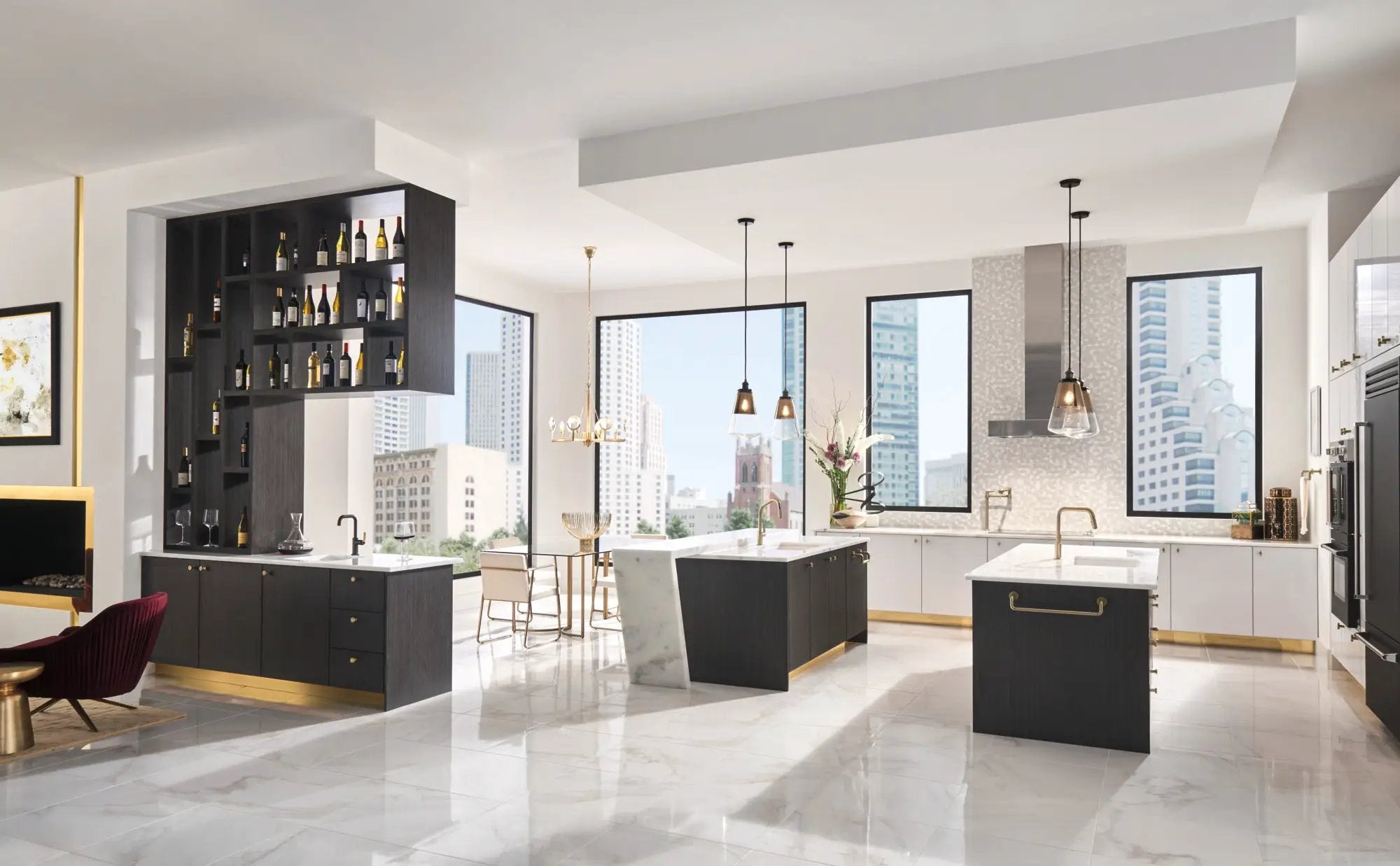 luxe gold bar faucet