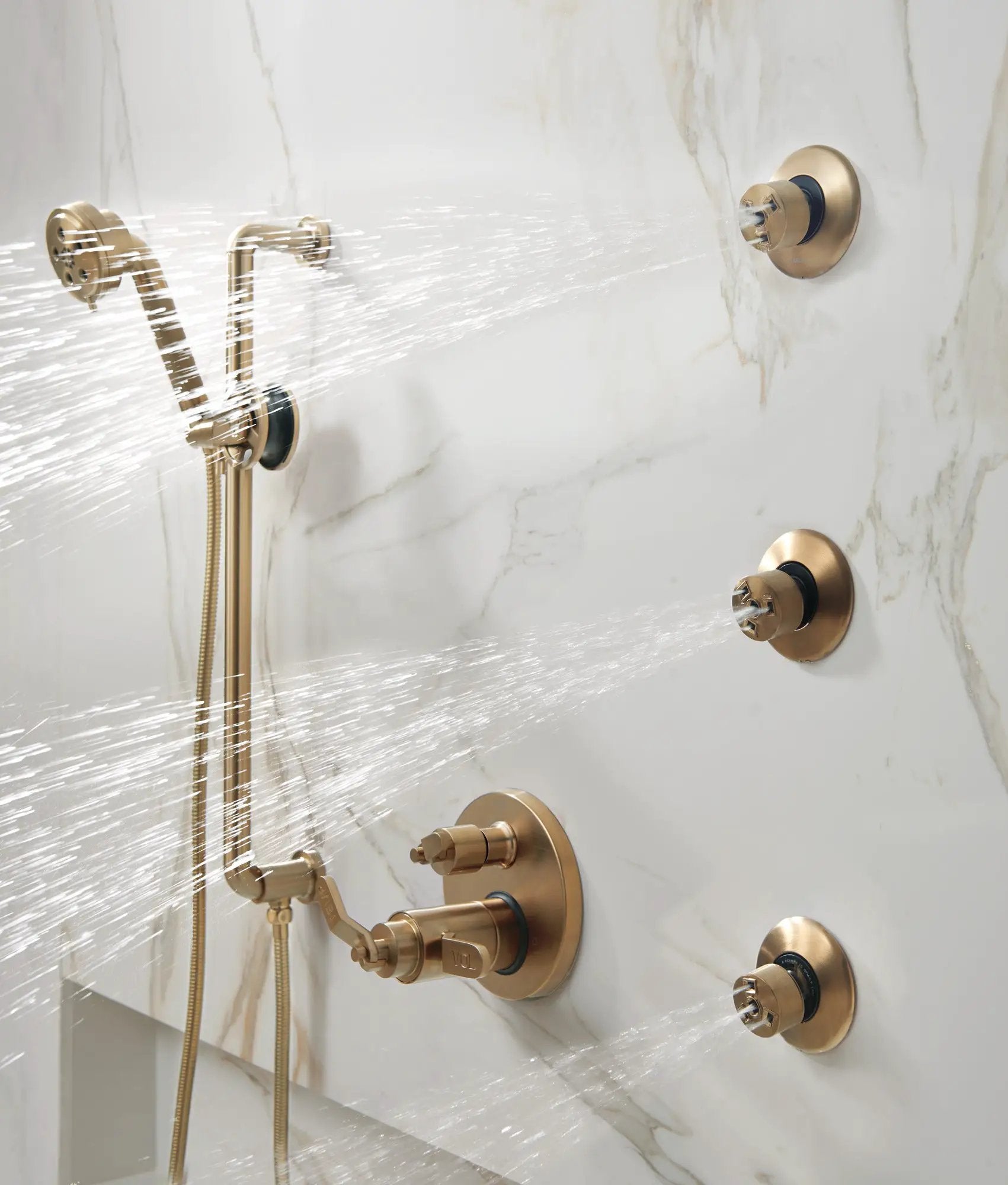 luxe gold diverter trim