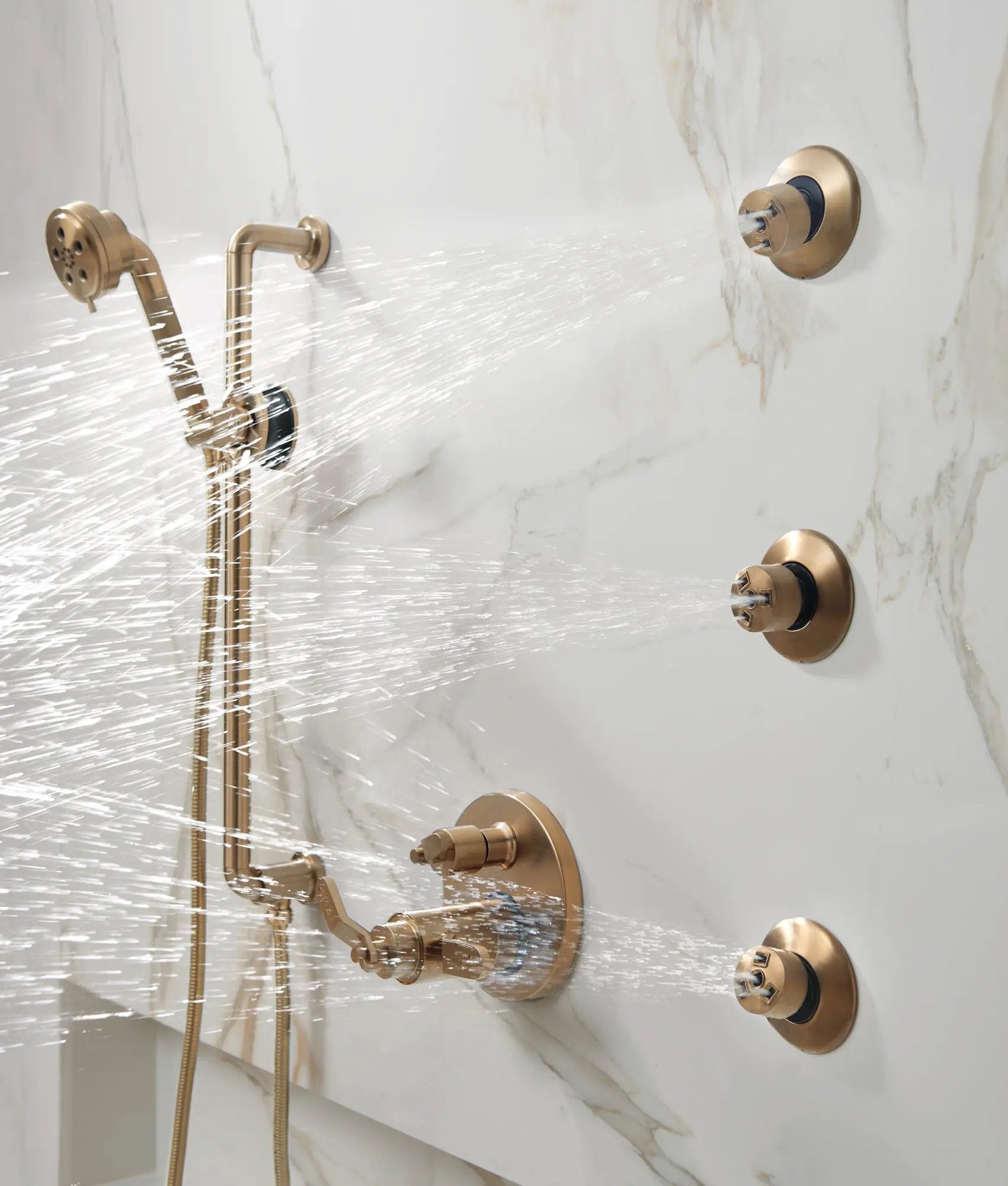 luxe gold diverter trim